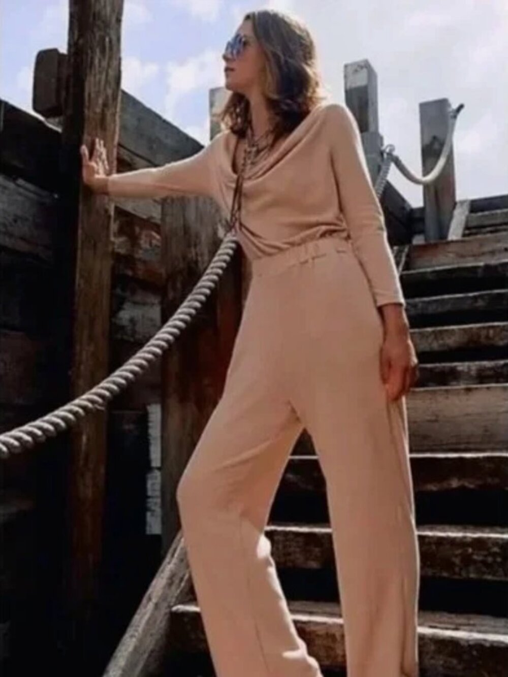 FP Beach // Free People // Cityscape One Piece Soft Wide Leg Jumpsuit